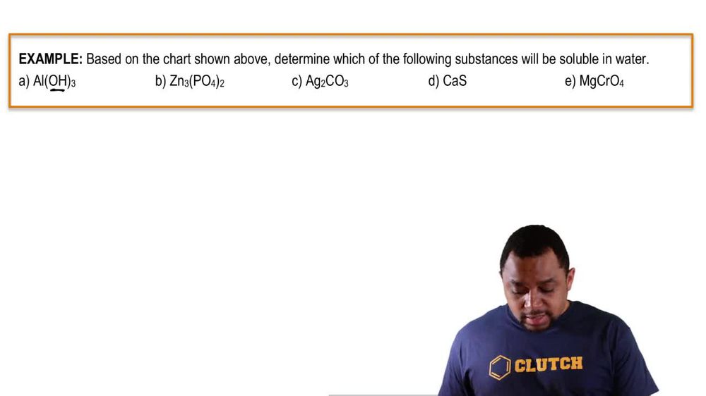 Solubility Rules Example