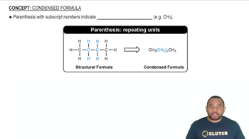 Condensed Formula with Subscript