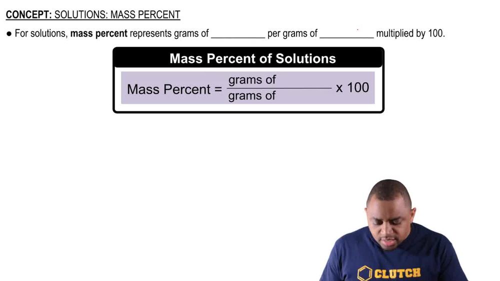 Solutions: Mass Percent