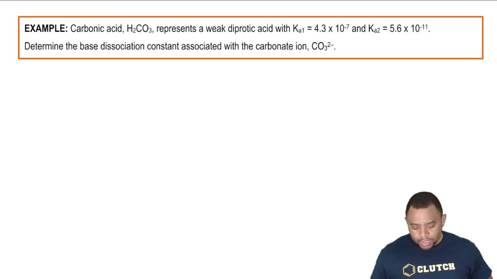 Diprotic Acids and Bases Example