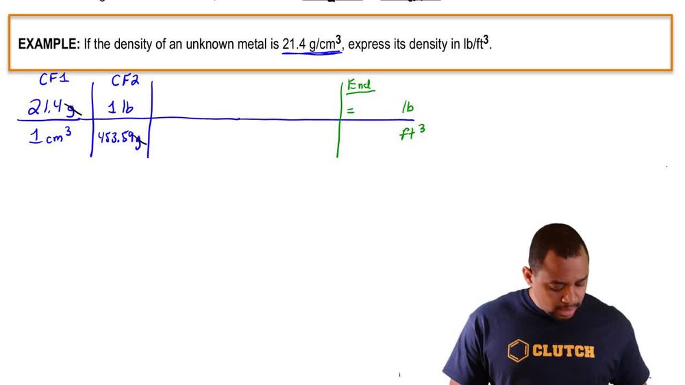 Density Conversion Example