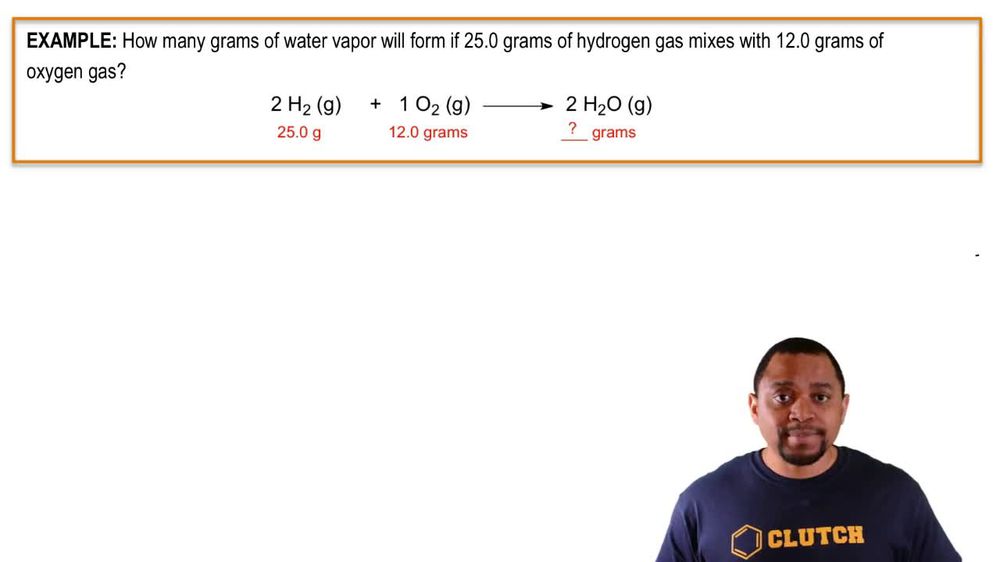 Law of Conservation of Mass Example