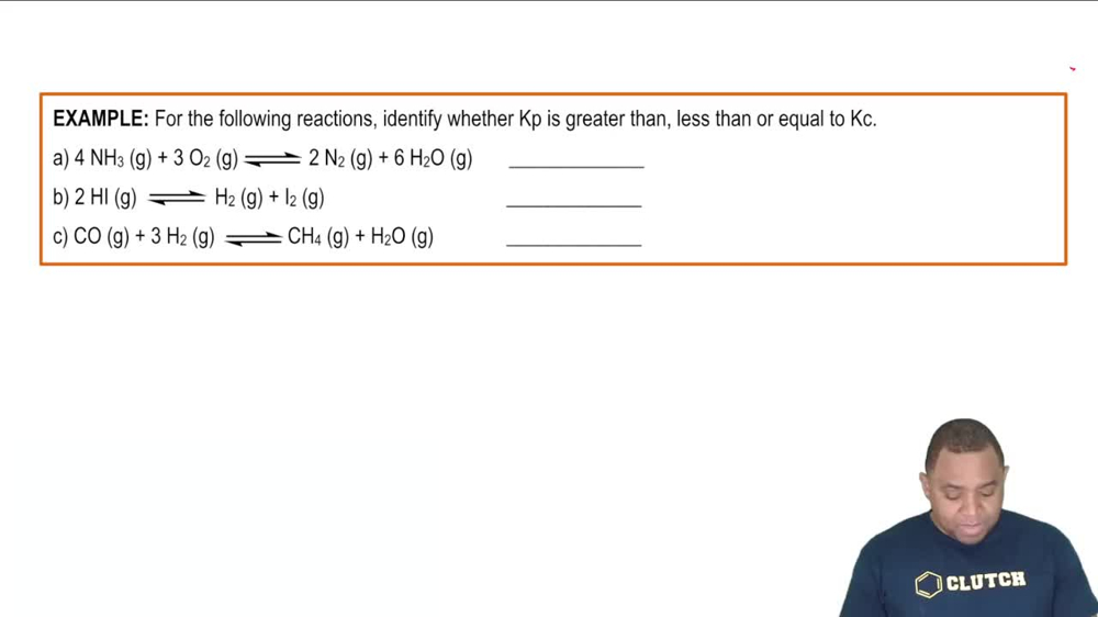 Kp vs Kc Relationship Example