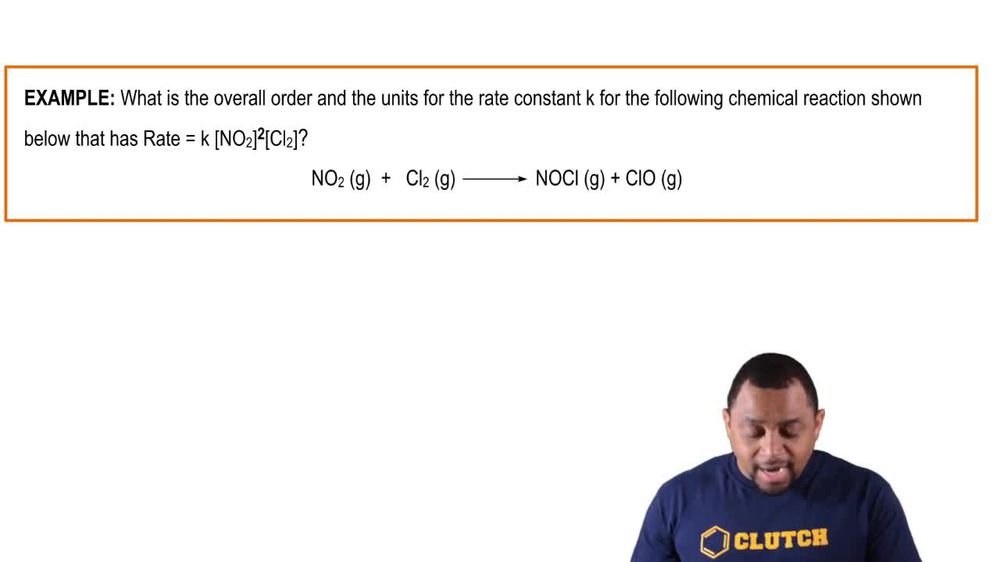 Rate Constant Units Example
