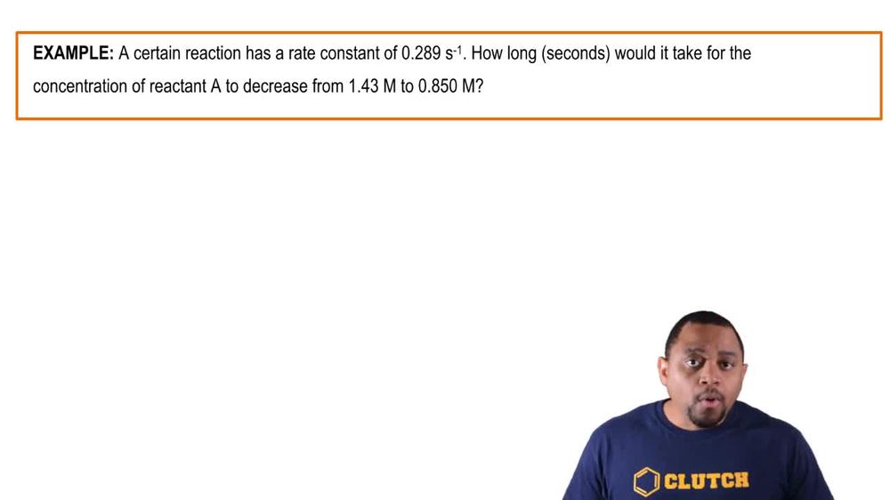 First-Order Reaction Example