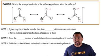 Average Bond Order Example 1