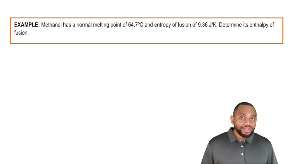 Entropy in Phase Changes Example