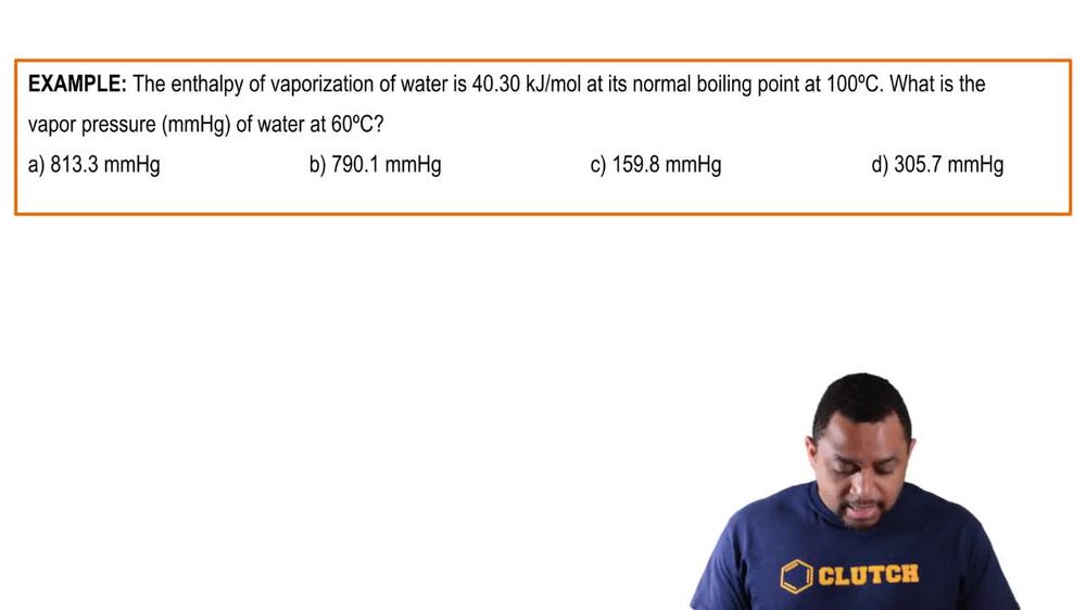 Vapor Pressure Calculation Example