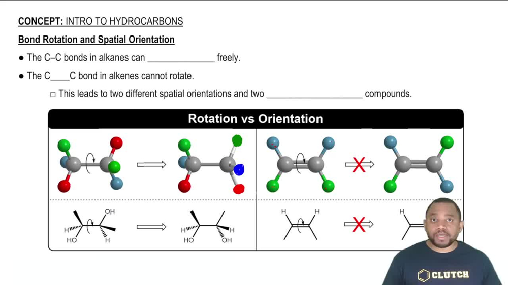 Bond Rotation and Spatial Orientation