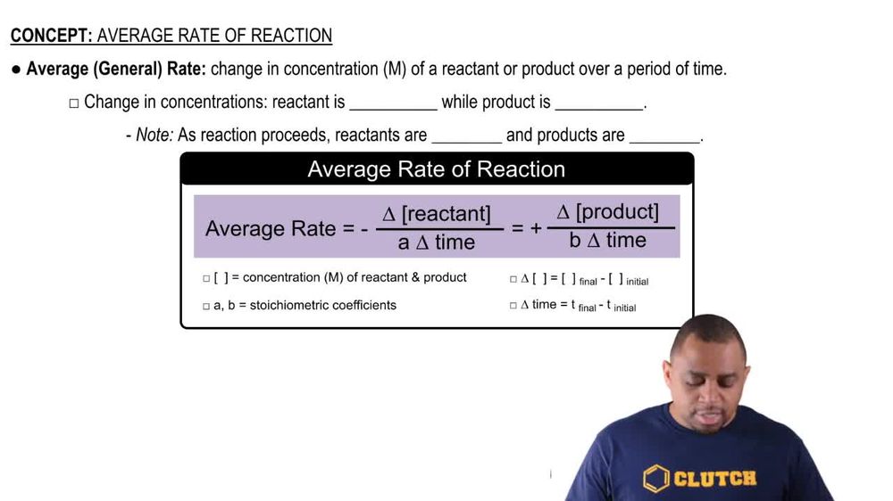 Average Rate of Reaction