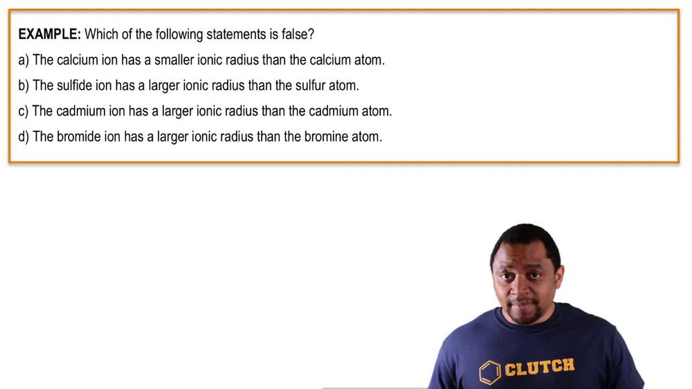 Ionic Radius Example