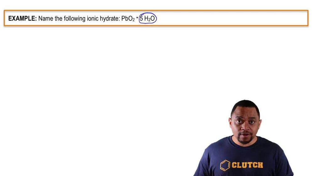 Ionic Hydrate Naming Example