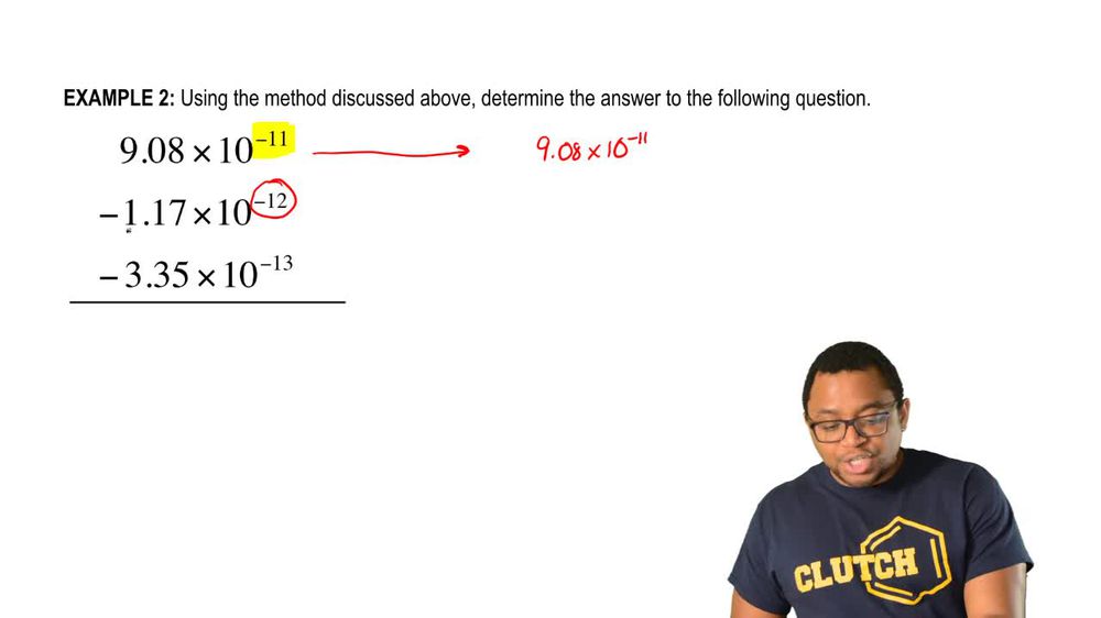 Scientific Notation Subtraction