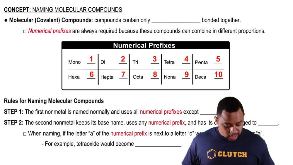 Naming Molecular Compounds