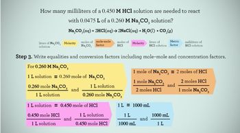 Calculations Involving Solutions in Reactions