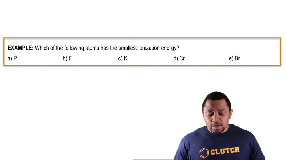 Ionization Energy Example