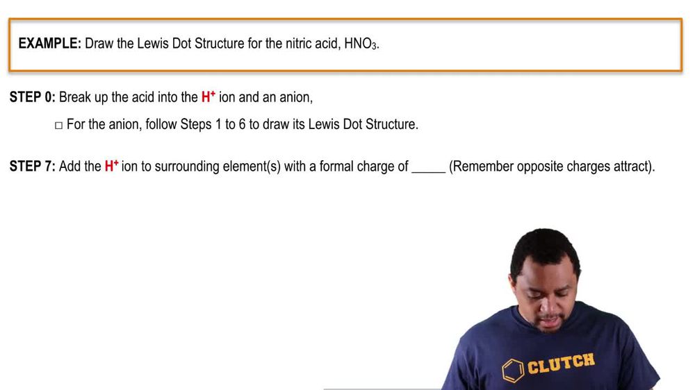 Lewis Dot Structures: Acids Example 1