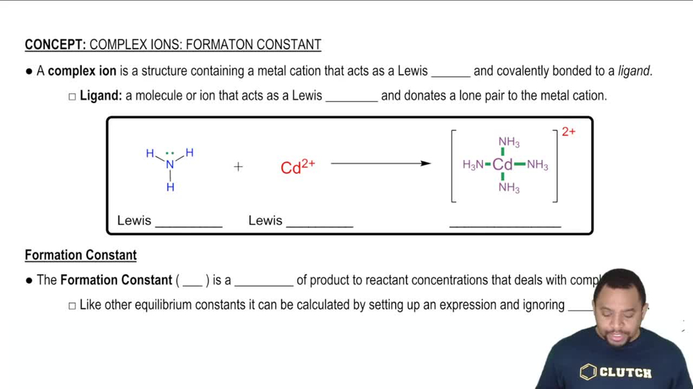 Complex Ions and Formation Constant