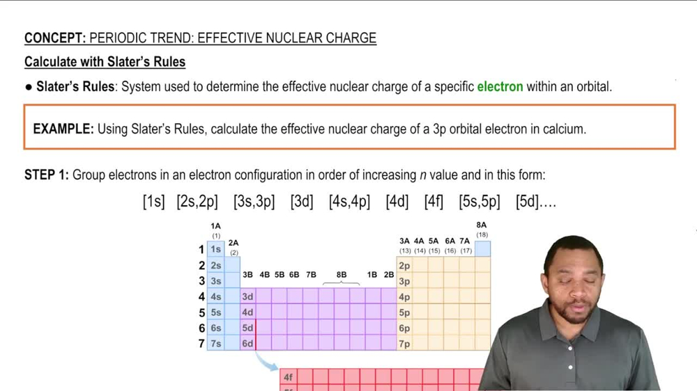 Effective Nuclear Charge Calculation with Slater's Rules
