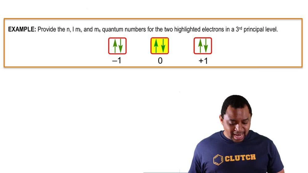 Spin Quantum Numbers Example