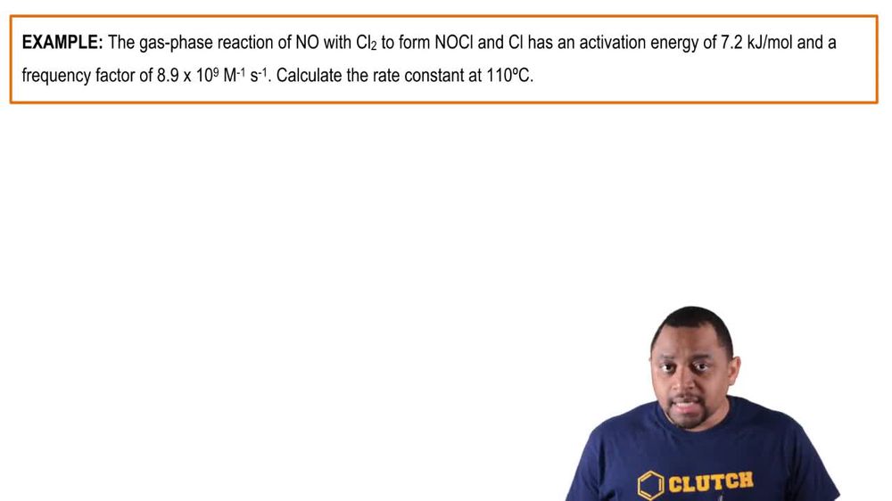 Rate Constant Calculation Example