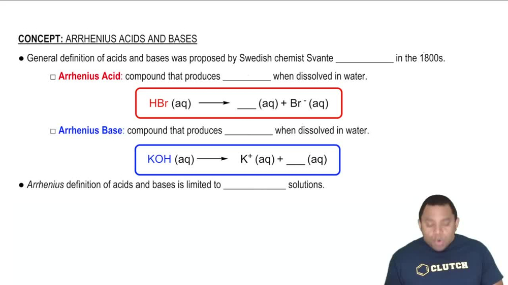 Arrhenius Acids and Bases