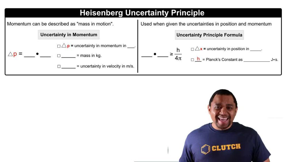 Uncertainty Principle Formula