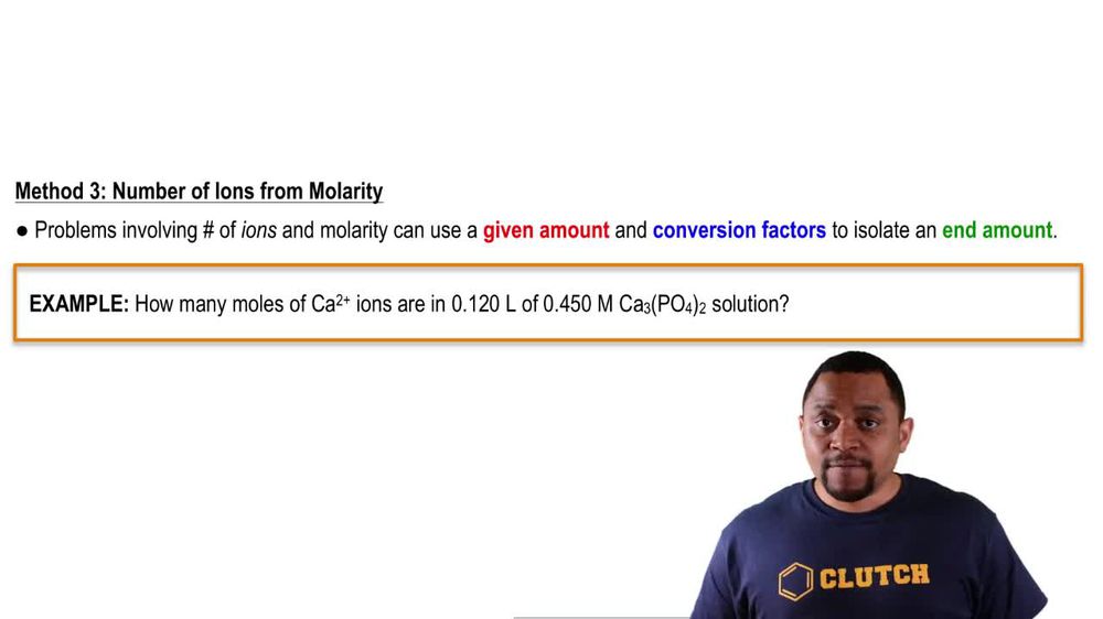 Molarity and Ions Example