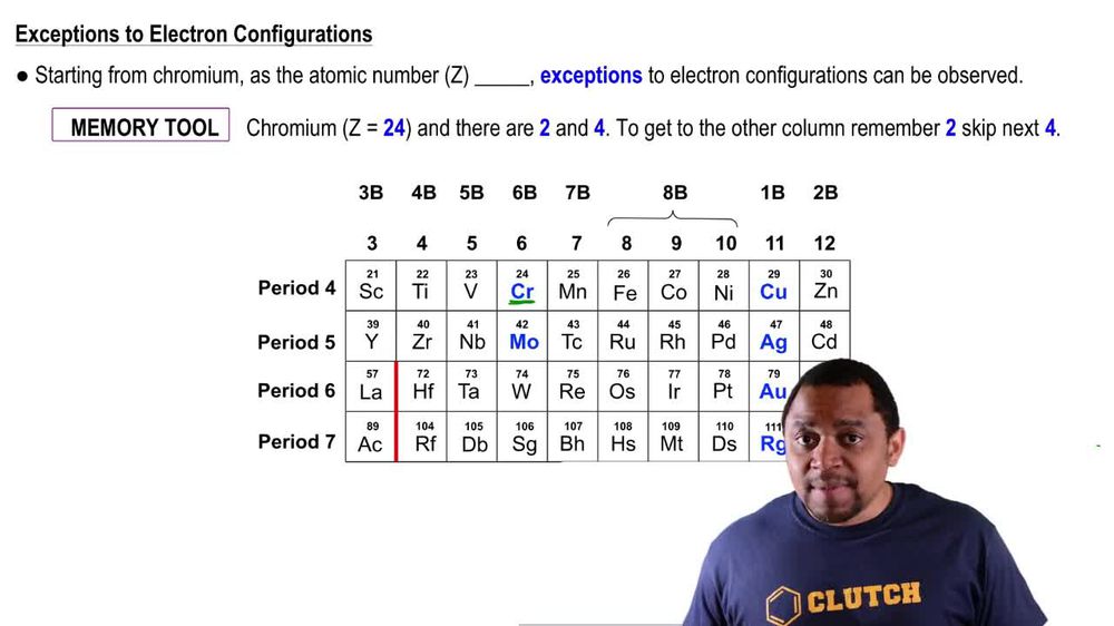 Electron Configuration Exceptions