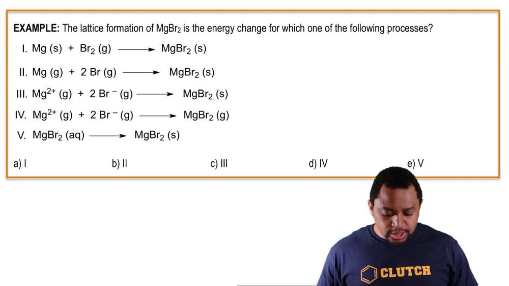 Lattice Energy Example 1