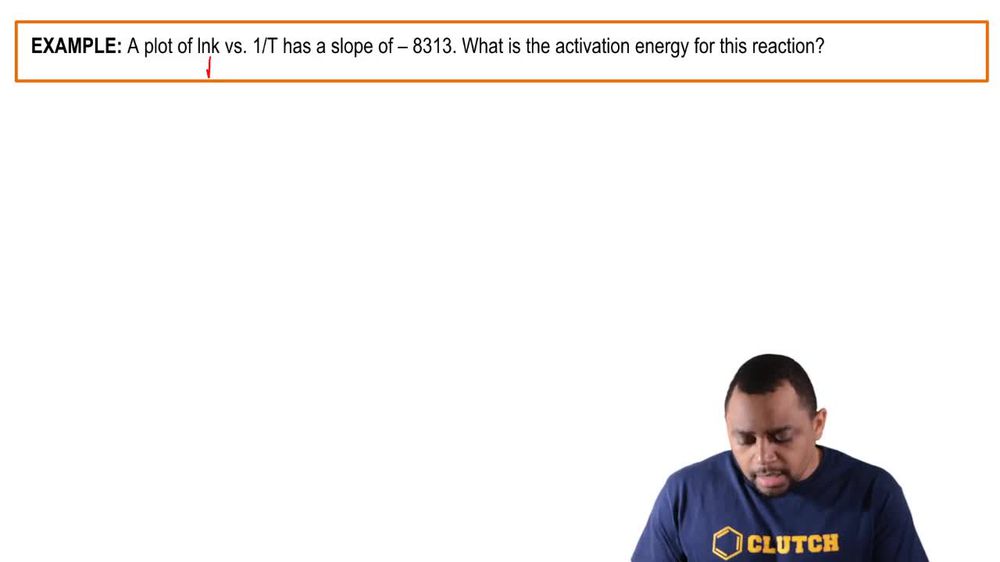 Linear Form of Arrhenius Equation Example
