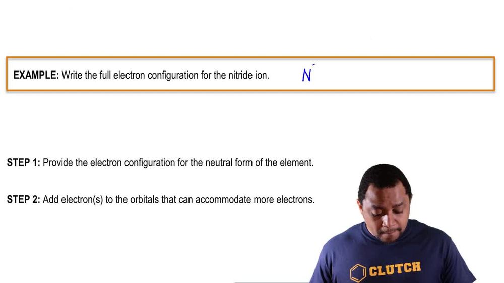 Anion Electron Configuration Example