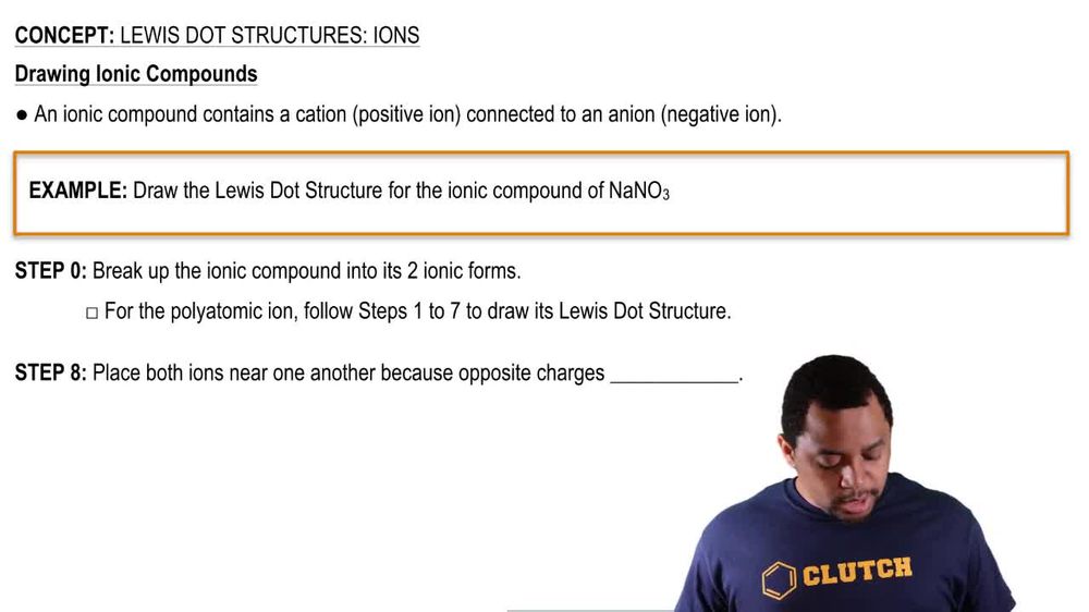 Lewis Dot Structures: Ions Example 1