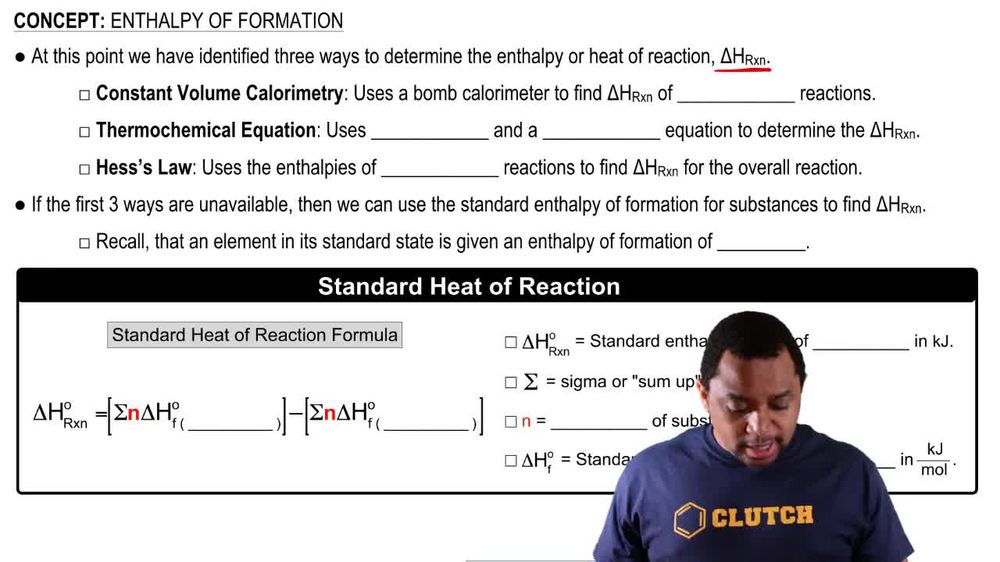 Enthalpy of Formation