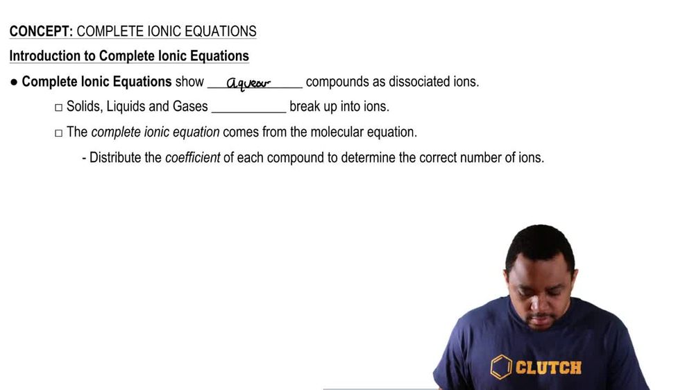 Complete Ionic Equations