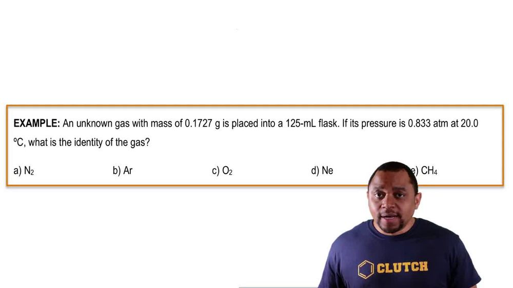 Gas Identity Determination using Molar Mass Example