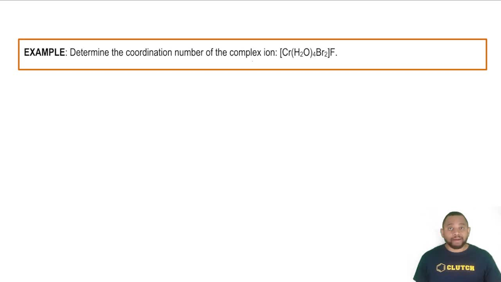 Coordination Numbers and Geometry Example