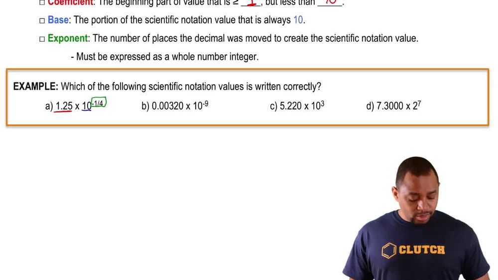 Scientific Notation Example