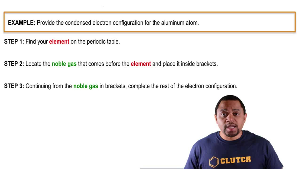 The Electron Configuration: Condensed Example