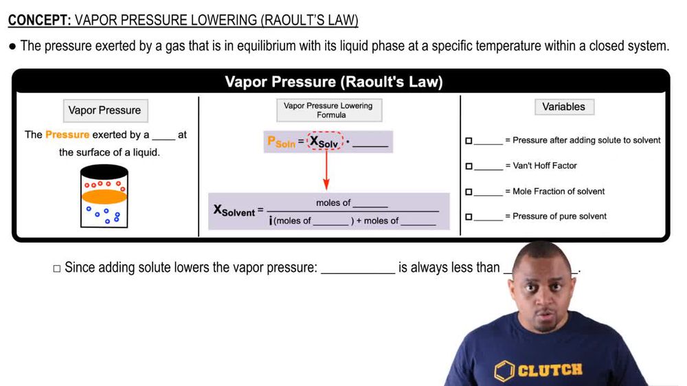 Raoult's Law and Vapor Pressure