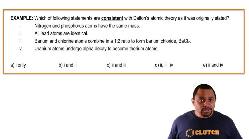 Dalton's Atomic Theory Example