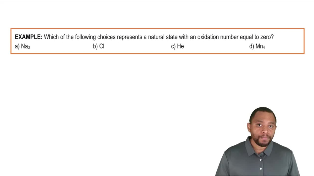Oxidation Numbers Example