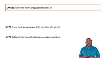 Anion Electron Configuration Example