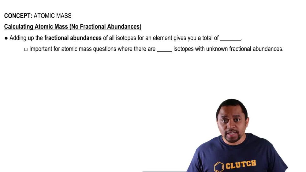 Calculating Atomic Mass