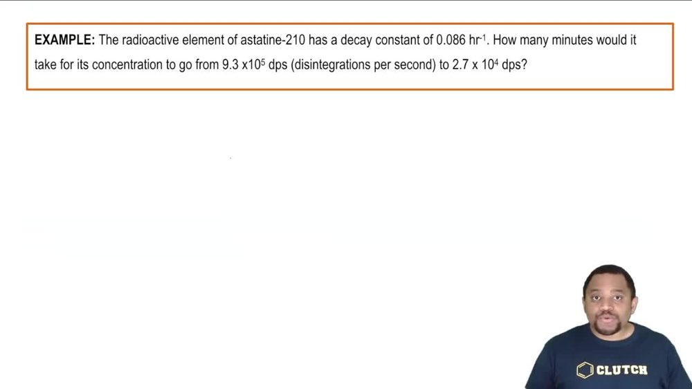 Rate of Radioactive Decay Example