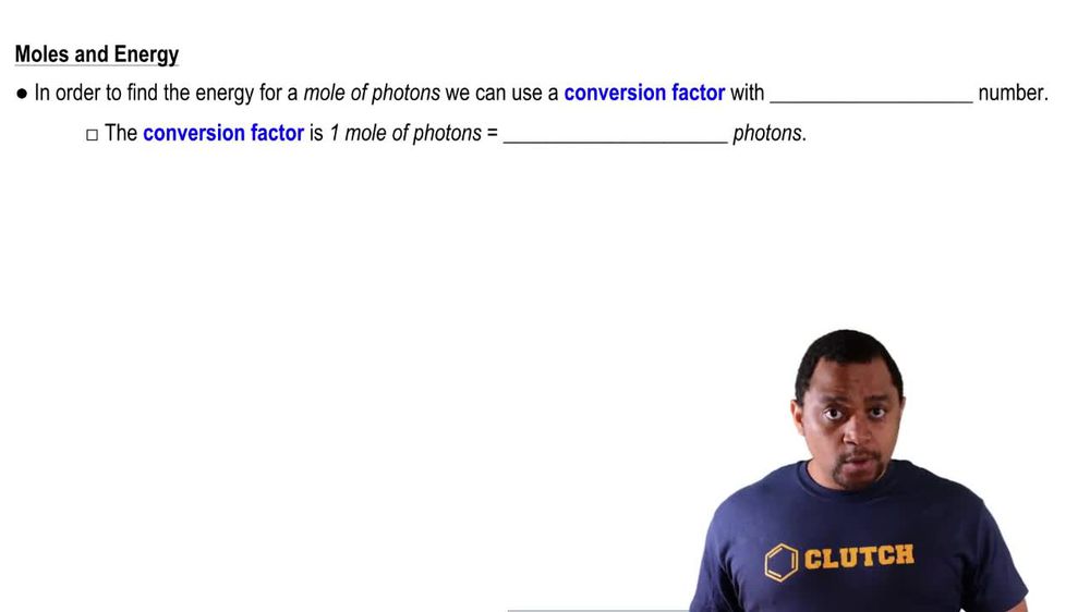 Moles and Photon Energy