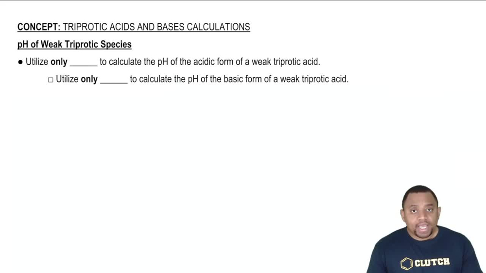 pH of Weak Triprotic Acid Species