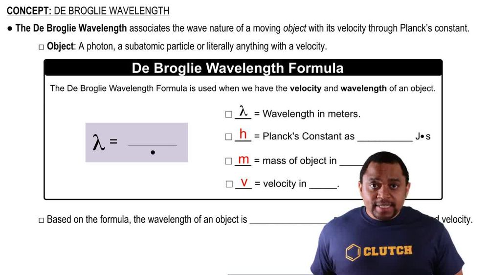 De Broglie Wavelength Formula