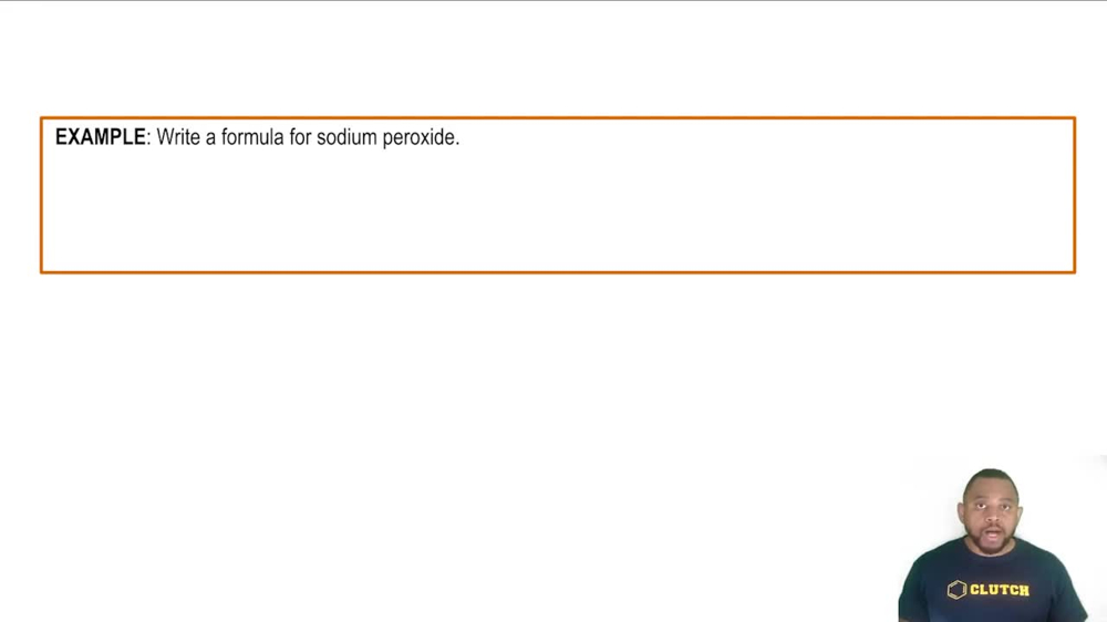 Oxides, Peroxides, And Superoxides Example