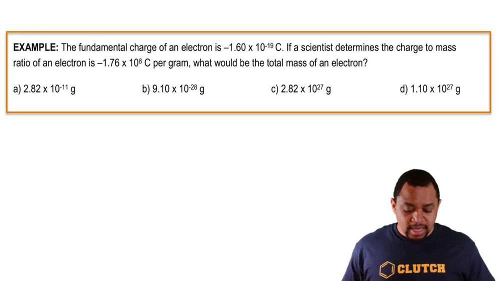 Electron Mass Calculation Example
